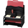 Business Source Smart Sorter Letter Tray/Organizer - 9 Compartment(s) - 14" Height x 13.1" Width x 9.9" Depth - Desktop - Black - 1 Each