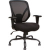 SOHO Big & Tall Mesh Back Chair - Black Fabric Seat - Black Back - 5-star Base - 1 Each