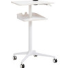 Safco Active Collection Vum Mobile Workstation - 25.3" x 19.8" x 47.8" - 2 Shelve(s) - Finish: White