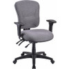 Lorell Accord Mid-Back Task Chair - Gray Polyester Seat - Black Frame - 1 Each
