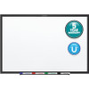 Quartet Classic Magnetic Whiteboard - 36" (3 ft) Width x 24" (2 ft) Height - White Painted Steel Surface - Black Aluminum Frame - Horizontal/Vertical - 1 Each