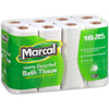 Marcal 100% Recycled Soft/Strong Bath Tissue - 2 Ply - 168 Sheets/Roll - White - Soft, Strong, Long Lasting, Septic-free, Lint-free, Hypoallergenic, Dye-free, Fragrance-free - For Bathroom - 16 Rolls Per Pack - 1 Each