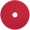Genuine Joe Red Buffing Floor Pad - 20" Diameter - 5/Carton x 20" Diameter x 1" Thickness - Buffing, Scrubbing, Floor - 175 rpm to 350 rpm Speed Supported - Flexible, Resilient, Rotate, Dirt Remover - Fiber - Red