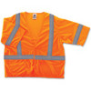 Ergodyne GloWear Class 3 Orange Economy Vest - Reflective, Machine Washable, Lightweight, Pocket, Hook & Loop Closure - Large/Extra Large Size - Orange - 1 / Each