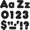 Trend Black 4" Casual Combo Ready Letters Set - 20 x Number, 82 x Lowercase Letters, 50 x Uppercase Letters, 29 x Punctuation Marks Shape - Casual Style - Fade Resistant, Reusable, Easy to Use, Durable - Black - 1 / Pack