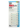 Redi-Tag Permanent Alphabetical Tab Indexes - 104 Printed Tab(s) - Character - A-Z - 1" Tab Height x 0.43" Tab Width - Self-adhesive, Permanent - White Plastic Tab(s) - 104 / Pack