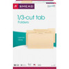 Smead 1/3 Tab Cut Legal Recycled Top Tab File Folder - 8 1/2" x 14" - 3/4" Expansion - Top Tab Location - Assorted Position Tab Position - Manila - Manila - 10% Recycled - 100 / Box