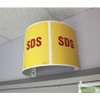 Impact Products 180 Degree Projection Sign - 1 Each - SDS Print/Message - 16" Width x 12" Height - Plastic - Red, Yellow