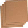 Lorell Natural Cork Panels - 12" Height x 12" Width - Brown Cork Surface - 4 / Pack