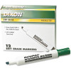 Ticonderoga Dry Erase Whiteboard Markers - Broad, Fine Marker Point - Wedge Marker Point Style - Green - 1 Dozen