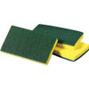 Scotch-Brite Medium-Duty Scrub Sponges - 6.3" Height x 3.5" Width - 20/Carton - Cellulose - Yellow, Green