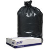 Genuine Joe Low Density Black Can Liners - 60 gal - 38" Width x 58" Length x 1.20 mil (30 Micron) Thickness - Low Density - Black - 100/Carton