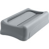 Rubbermaid Commercial Slim Jim Container Swing Lid - Rectangular - Plastic - 1 Each - Gray
