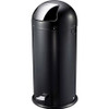 Genuine Joe 13.5 Gallon Pedal Receptacle Bin - 13.50 gal Capacity - Foot Pedal, Easy to Clean - 37.4" Height x 17.5" Diameter - Steel - Black - 1 Each