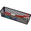 Officemate Plastic Supply Basket - 2.4" Height x 10.1" Width x 3.1" Depth - Black - Plastic