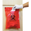 CareTek Stick-On Biohazard Infectious Red Waste Bags - 1.40 quart - 12" Width x 14" Length - 2 mil (51 Micron) Thickness - Red - 100/Box