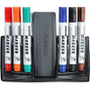 Lorell Dry-erase Marker Station - Polypropylene, Polystyrene - 7 / Pack - Assorted