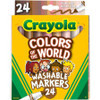 Crayola Colors Of The World Marker - Broad Marker Point - Conical Marker Point Style - Deepest Almond, Medium Golden, Light Rose - 24 / Pack