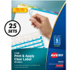 Avery Index Maker Index Divider - 125 x Divider(s) - Print-on Tab(s) - 5 - 5 Tab(s)/Set - 8.5" Divider Width x 11" Divider Length - 3 Hole Punched - White Paper Divider - Multicolor Paper Tab(s) - 25 / Box