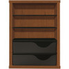 HON HLVPM1 Bookcase - 2 Drawer(s) - 3 Shelve(s) - Finish: Bourbon Cherry