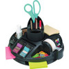 3M Rotary Desktop Organizer - 5.5" Height x 9.5" Width x 9.5" Depth - Desktop - Non-skid - 15% Recycled - Black - Plastic - 1 Each