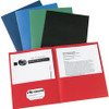 Avery Letter Pocket Folder - 8 1/2" x 11" - 40 Sheet Capacity - 2 Internal Pocket(s) - Assorted - 125 / Carton