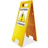 HeadLine Customizable Tent Sign - 1 Each - 10.5" Width x 25.5" Height - 8.50" Holding Width x 11" Holding Height - Rectangular Shape - Heavy Duty - Plastic - Yellow