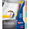 Avery Easy View Plastic Dividers - 5 x Divider(s) - 5 - 5 Tab(s)/Set - 8.5" Divider Width x 11" Divider Length - 3 Hole Punched - Clear Plastic Divider - Multicolor Plastic Tab(s) - 5 / Set