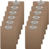 Business Source Standard Metal Clip Clipboard - Standard - 6" x 9" - Brown - 12 / Box