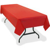 Tablemate Heavy-duty Plastic Table Covers - 108" Length x 54" Width - Plastic - Red - 6 / Pack