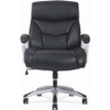 HON Sadie Chair - Bonded Leather Seat - Black Bonded Leather Back - Silver Frame - High Back - Black