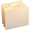 Smead 1/3 Tab Cut Letter Recycled Top Tab File Folder - 8 1/2" x 11" - 3/4" Expansion - Top Tab Location - Assorted Position Tab Position - Manila - Manila - 10% Recycled - 100 / Box