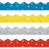 Trend Sparkle Terrific Trimmers Borders - 130 Shape - Blue, Silver, Yellow, Red - 1 / Set