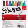 Sharpie Fine Point Permanent Marker - Fine Marker Point - Assorted Alcohol Based Ink - 8 / Set