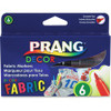 Prang Decor Fabric Markers - Brush Marker Point Style - Assorted - 6 / Set