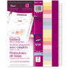 Avery Tabbed Sheet Protectors - 10 x Sheet Capacity - For Letter 8 1/2" x 11" Sheet - 3 x Holes - Ring Binder - Top Loading - Clear - Polypropylene - 8 / Set