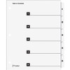 Cardinal OneStep Numbered Index System - 5 x Divider(s) - Printed Tab(s) - Digit - 1-5 - 5 Tab(s)/Set - 9" Divider Width x 11" Divider Length - Letter - 8.50" Width x 11" Length - 3 Hole Punched - White Divider - White Mylar Tab(s) - 5 / Set