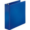 Business Source Basic Round Ring Binders - 3" Binder Capacity - Letter - 8 1/2" x 11" Sheet Size - Round Ring Fastener(s) - Vinyl - Dark Blue - 1.68 lb - 1 Each