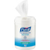 PURELL Alcohol Hand Sanitizing Wipes - White - Pre-moistened, Durable, Lint-free, Textured, Fragrance-free, Dye-free, Non-sticky, Residue-free, Anti-septic, Hypoallergenic, Non-irritating - For Hand - 175 Per Canister - 1 Each