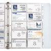 C-Line Business Card Holder Pages with Index Tabs for Ring Binders, Poly - 5-Tab Set, Holds 20 Cards/Page, 3-Hole Punched, 11 x 8-1/2, 5/PK, 61117