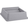 Rubbermaid Commercial Untouchable Square Swing Top - Square - 1 Each - Gray
