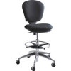Safco Metro Extended Height Chair - Black Acrylic Seat - 5-star Base - 1 Each