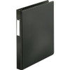 Business Source Slanted D-ring Binders - 1" Binder Capacity - 3 x D-Ring Fastener(s) - 2 Internal Pocket(s) - Chipboard, Polypropylene - Black - PVC-free, Non-stick, Spine Label, Gap-free Ring, Non-glare, Heavy Duty, Open and Closed Triggers - 1 Each