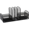 Safco Multipurpose Mesh Desktop Organizer - 7.8" Height x 17" Width x 6.8" Depth - Desktop - Black - 1 Each