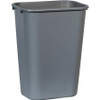 Rubbermaid Commercial Standard Series Wastebaskets - 10.31 gal Capacity - Rectangular - 20" Height x 11" Width x 15.3" Depth - Polyethylene - Gray - 1 Each