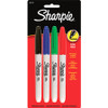 Sharpie Fine Point Permanent Marker - Fine Marker Point - Blue, Black, Green, Red Oil Based Ink - 4 / Pack