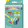 BIC Medium Point Coloring Markers - Medium Marker Point - Multicolor - 10 / Pack