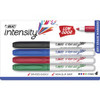 BIC Intensity Fine Point Whiteboard Marker - Fine Marker Point - Blue, Black, Red, Green - 4 / Pack