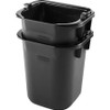 Rubbermaid Commercial Executive 5-quart Heavy-duty Pail - 5 quart - Heavy Duty, Durable, Molded Handle - Plastic, Polypropylene - Black - 4 / Carton