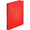 Business Source Basic Round Ring Binders - 1" Binder Capacity - Letter - 8 1/2" x 11" Sheet Size - Round Ring Fastener(s) - Vinyl - Red - 11.20 oz - 1 Each